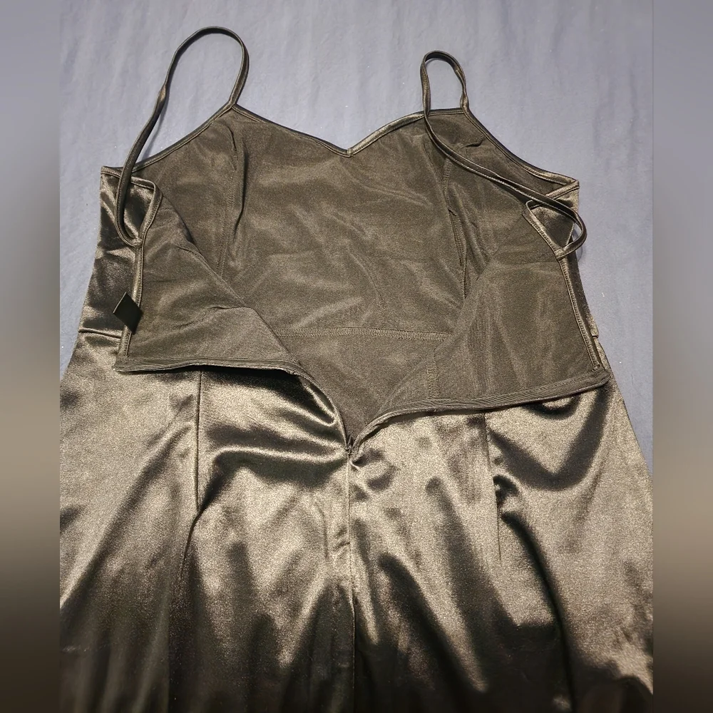 SHEIN Women's Fashion Leather Wrap Hem Cami Dress NWOT - Picture 8 of 15